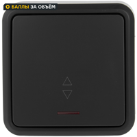 Изображение товара Ажыратқыш өтпелі жапсырмалы Lexman First 1 батырма көмескі жарықпен түсі қара