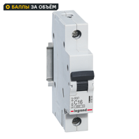 Изображение товара Автоматический выключатель Legrand RX3 1P C16 А 4.5 кА