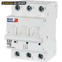Изображение товара Автоматический выключатель КЭАЗ Opti Din BM63 3P 32A 4 5кА
