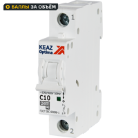 Изображение товара Автоматический выключатель КЭАЗ Opti Din BM63 1P C10 А 4.5 кА