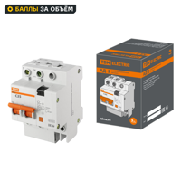 Изображение товара Дифференциальный автомат TDM Electric АД-2 2Р 25 А 30 мА 4.5 кА АС