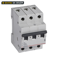 Изображение товара Автоматический выключатель RX3 3P C63 4 5 кА Legrand