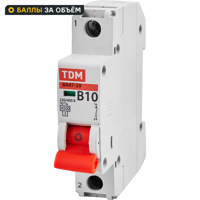 Изображение товара Автоматический выключатель TDM Electric ВА47-29 1Р B10 A 4.5 кА Изображение товара Автоматический выключатель TDM Electric ВА47-29 1Р B10 A 4.5 кА