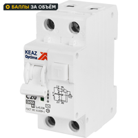 Изображение товара Дифференциальный автомат Opti Din 2P C20 30мА 4.5kA AC D63-22C20-AC-У3