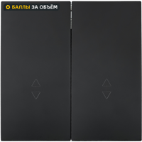 Изображение товара Встраиваемый проходной выключатель Lezard Zima 2 клавиши черный бархат