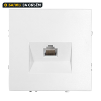 Изображение товара Розетка компьютерная встраиваемая Mirkl Grace RJ45 цвет белый