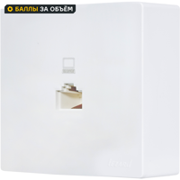 Изображение товара Розетка компьютерная Lezard Leto без заземления IP20 белая накладная