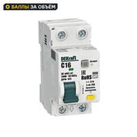 Изображение товара Дифференциальный автомат Dekraft ДИФ-103 1P+N C16 А 30 мА 6 кА