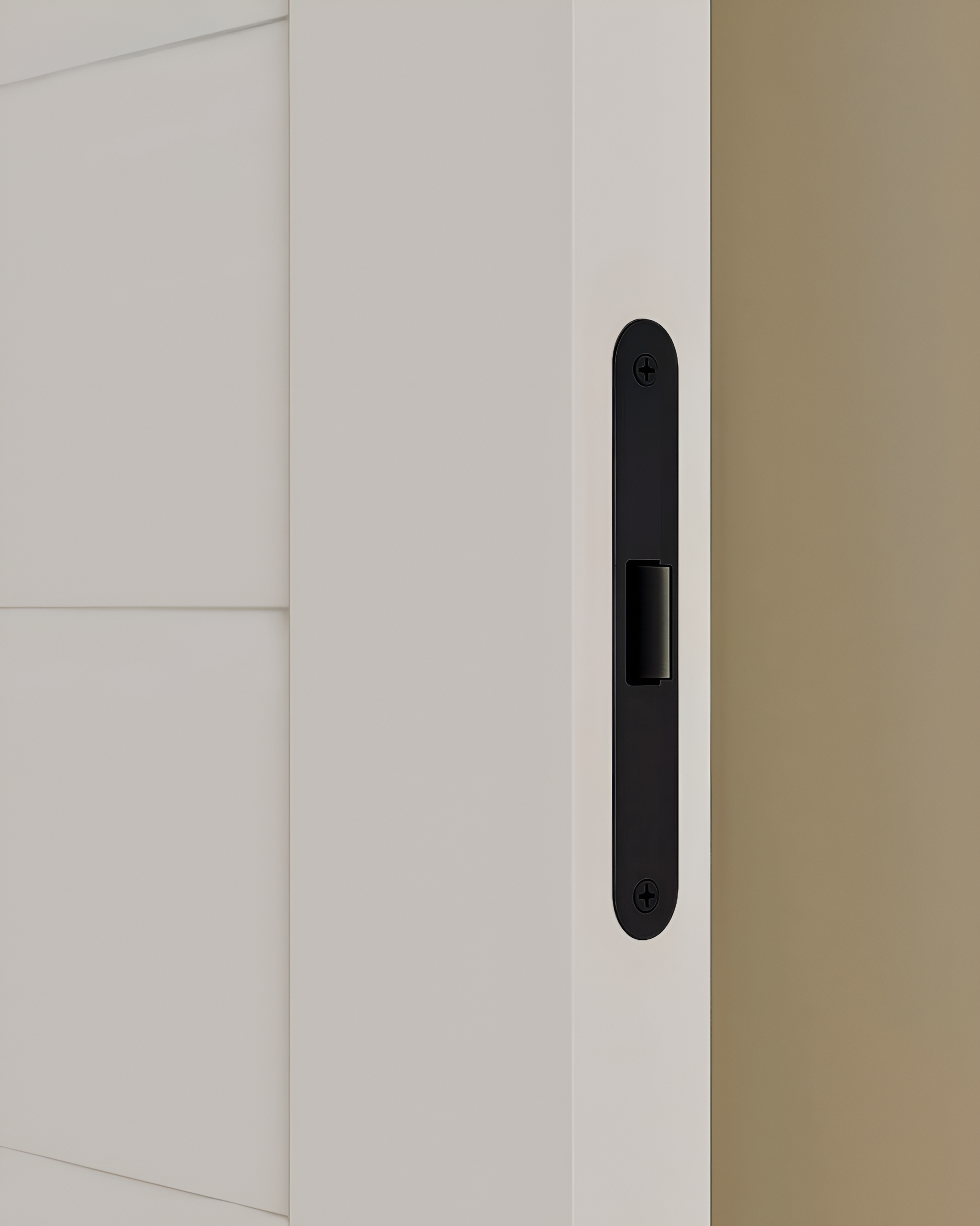 Дверь межкомнатная глухая Корса 90x200 см Hardflex цвет белый с замком и петлями - 1