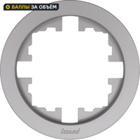 Изображение товара Рамка для розеток и выключателей Osen 1 пост круглая серый LEZARD