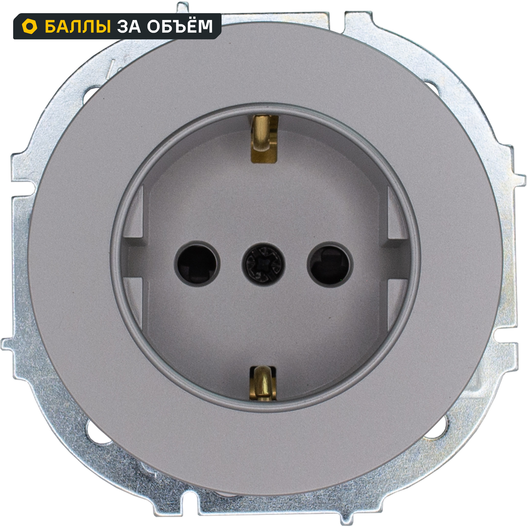 Изображение товара Розетка встраиваемая Osen 1 пост без заземления LEZARD Серый матовый