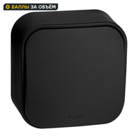 Изображение товара Выключатель накладной Legrand Quteo 1 клавиша черный