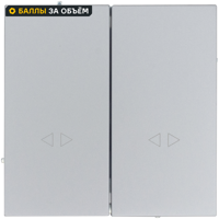 Изображение товара Выключатель встраиваемый Lezard Zima 2 клавиши серый матовый