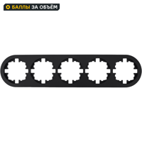 Изображение товара Рамка для розеток и выключателей Osen 5 поста цвет черный