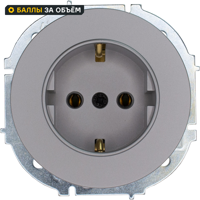 Изображение товара Встраиваемая розетка Osen с заземлением серый LEZARD