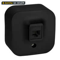 Изображение товара Розетка RJ45 накладная Legrand Quteo без заземления цвет черный