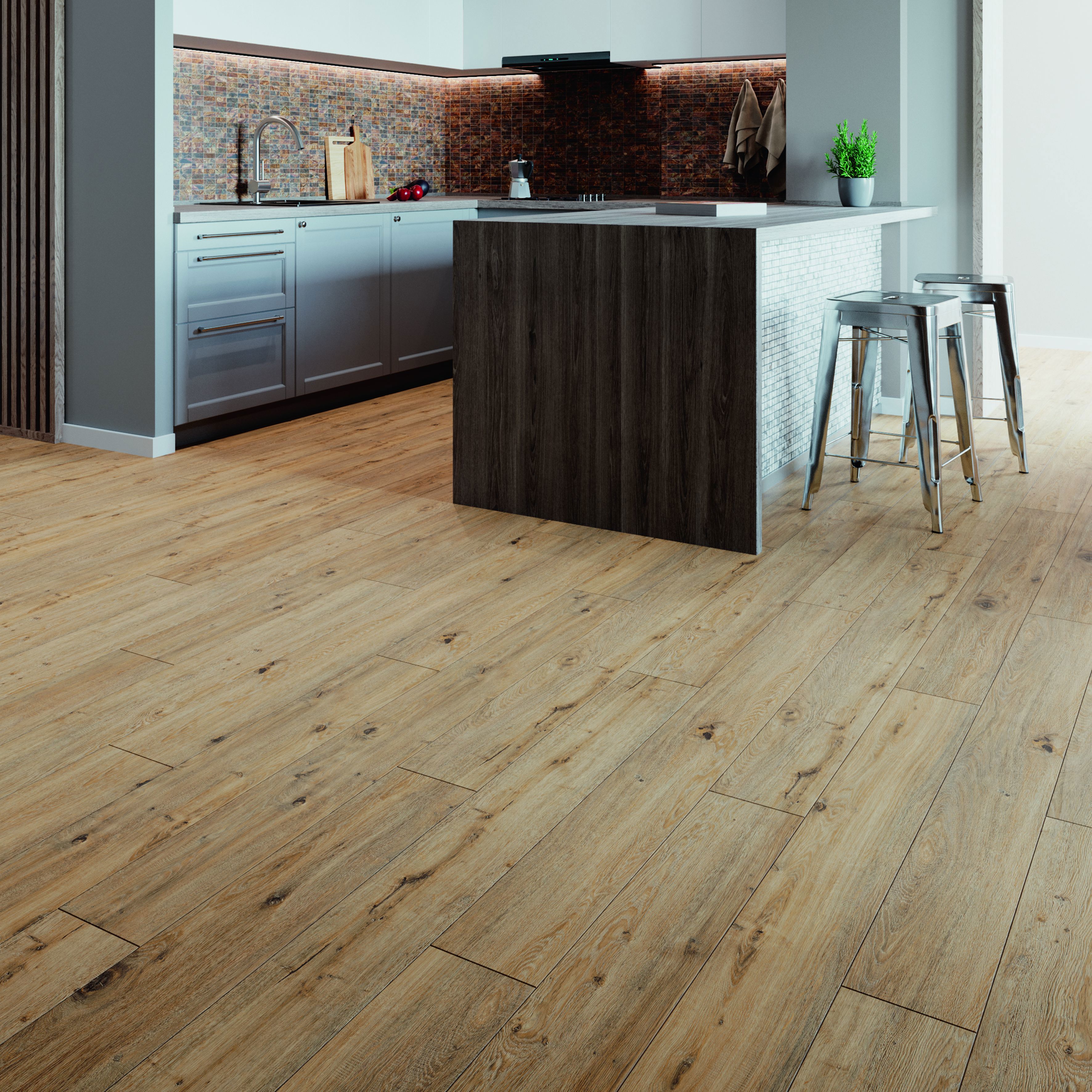 Изображение товара Ламинат "Дуб Валаам" водостойкий 8 мм 33 класс с фаской, коллекция Bubble Sens