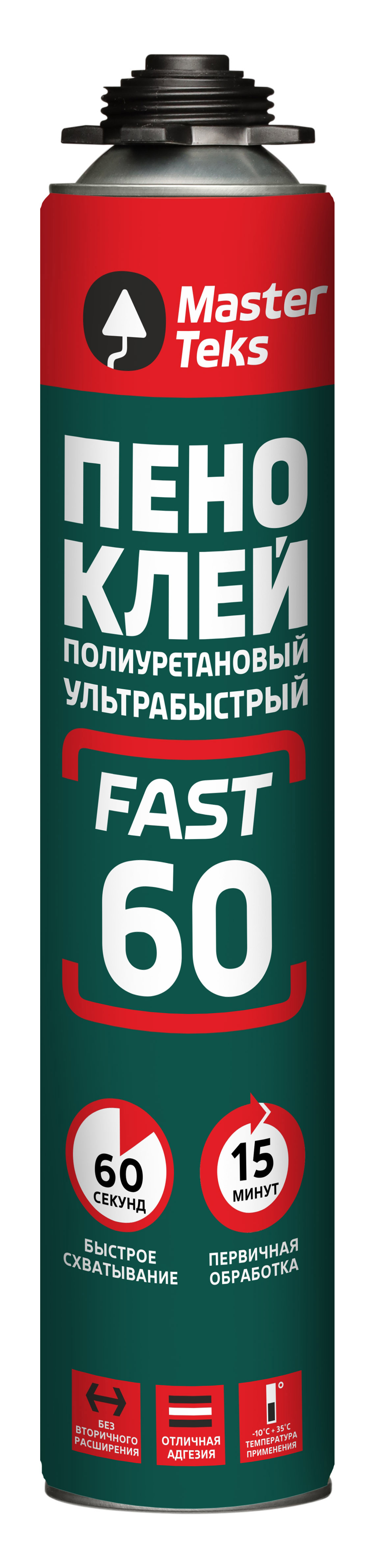 Изображение товара Клей-пена монтажная Masterteks Profmaster Ультрабыстрый 750 мл для внутренних и внешних работ