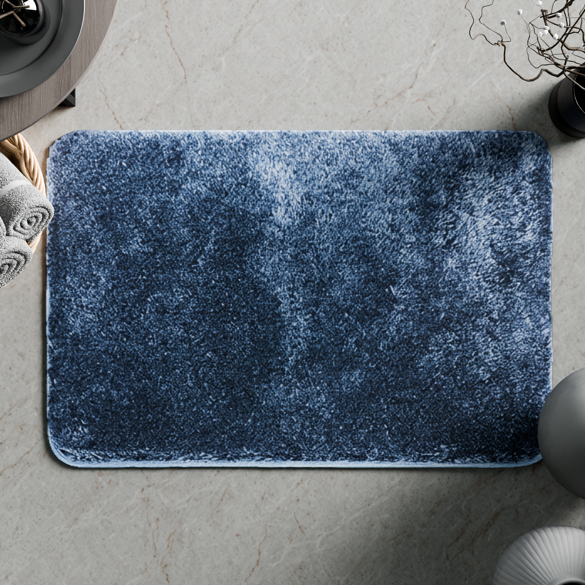 Изображение товара Коврик для ванной Bath Plus Бонд 60x90 см цвет синий