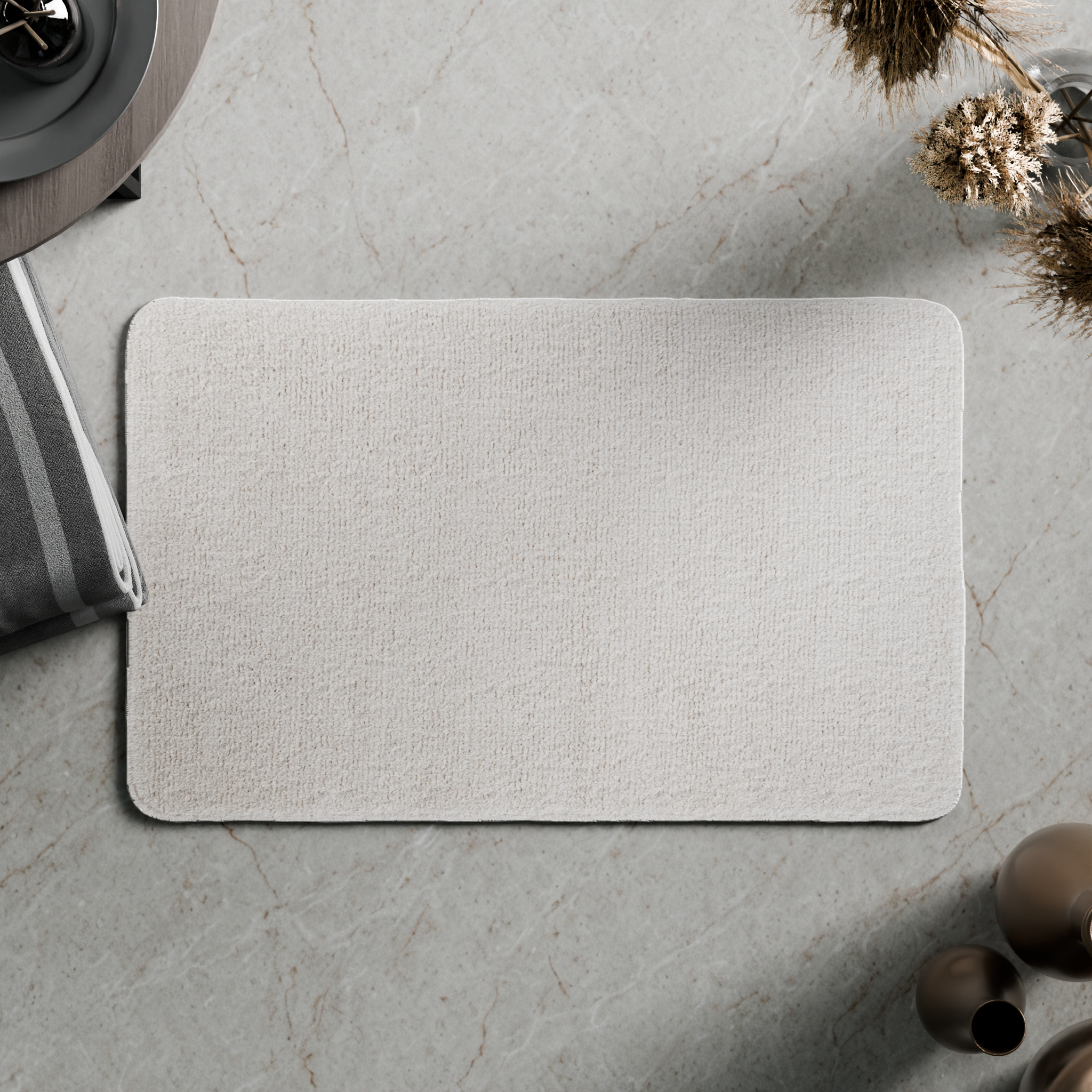 Изображение товара Коврик для ванной Swensa Presto 50x80 см светло-бежевый противоскользящий микрофибра