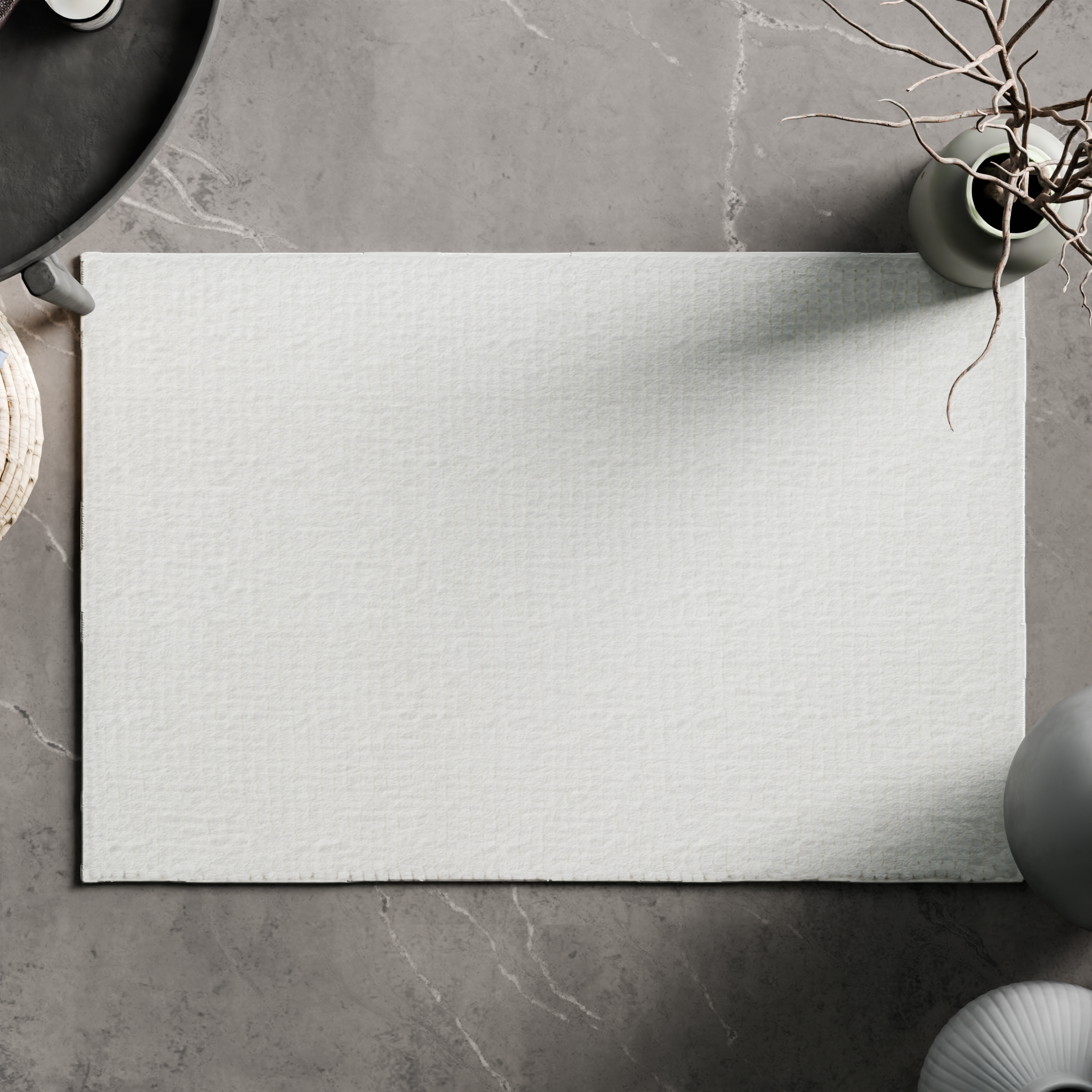 Изображение товара Коврик для ванной Vidage Аден 50x70 см цвет белый