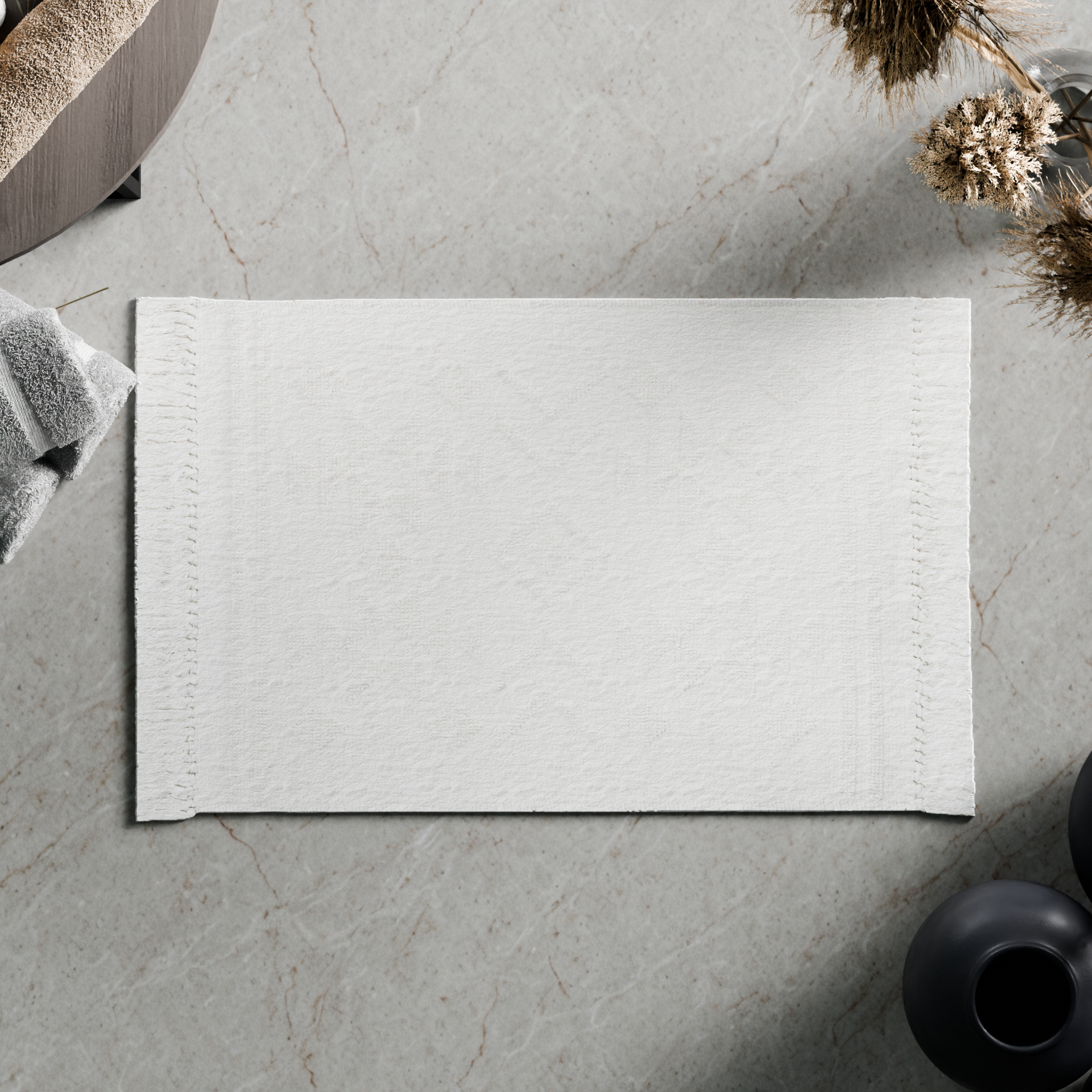 Изображение товара Коврик для ванной Fixsen Norde 50x80 см белый стильный и практичный