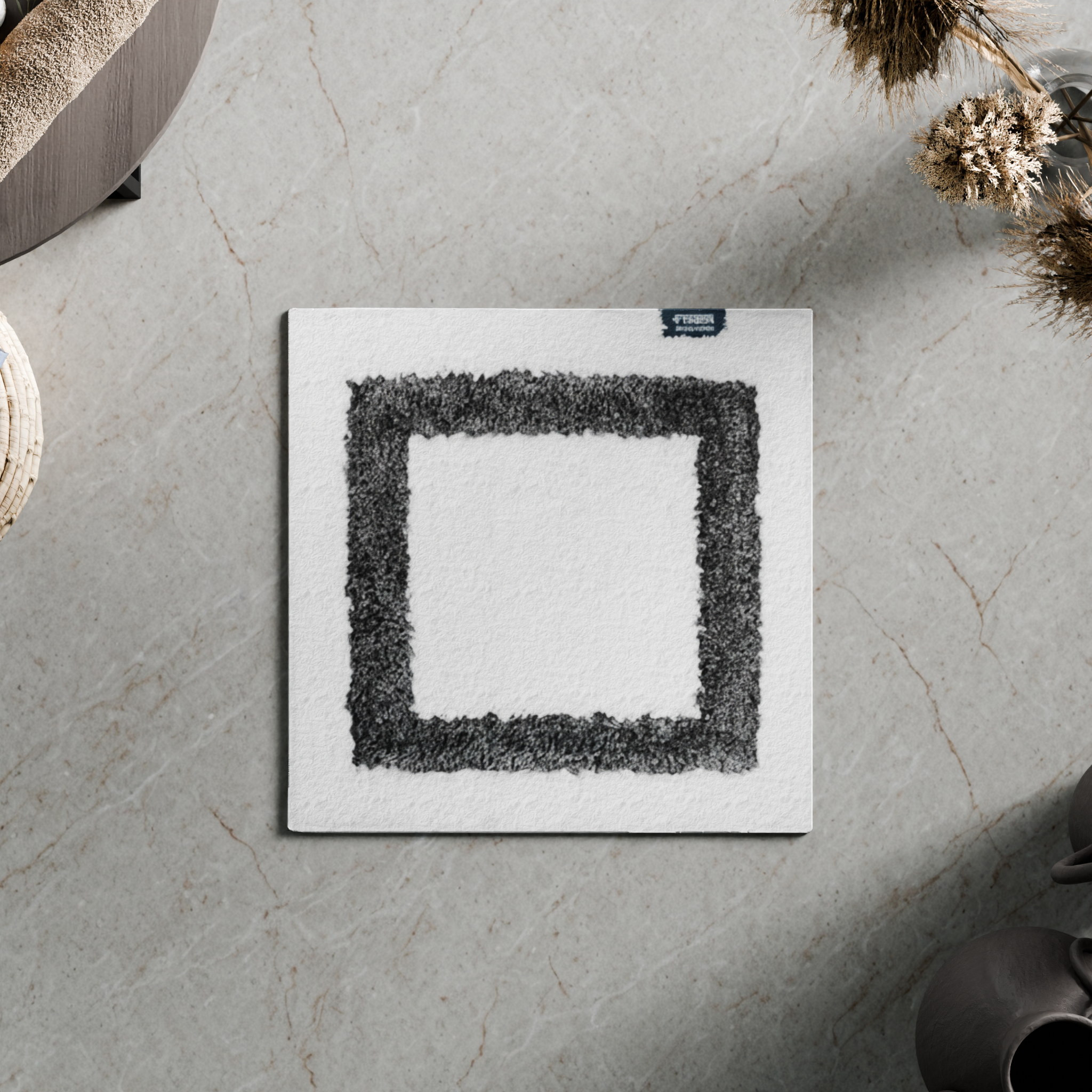 Изображение товара Коврик для туалета Fixsen Presto 50x50 см бело-серый противоскользящий