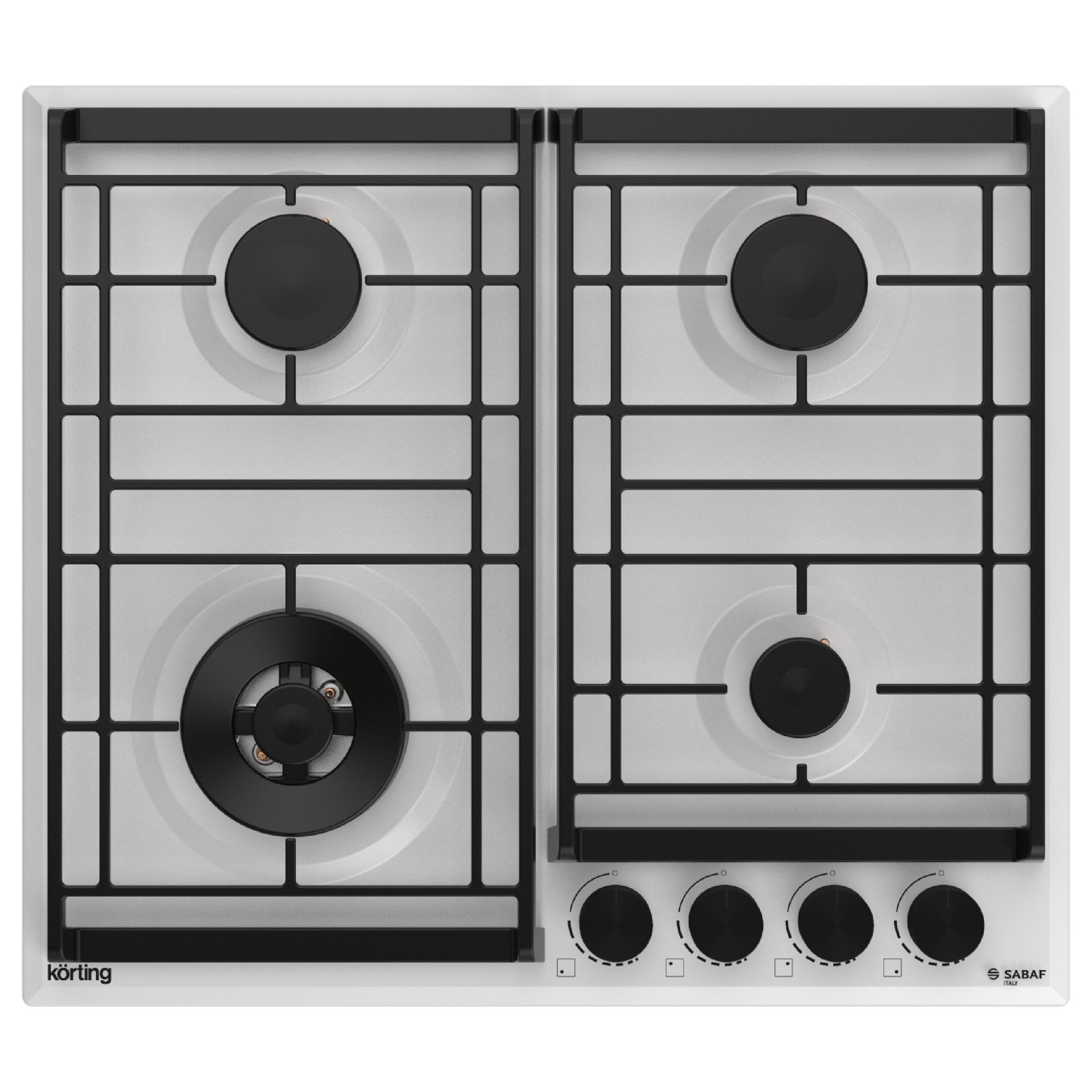 Изображение товара Газовая варочная панель Korting HG 6302 CTW 58 см 4 конфорки белая