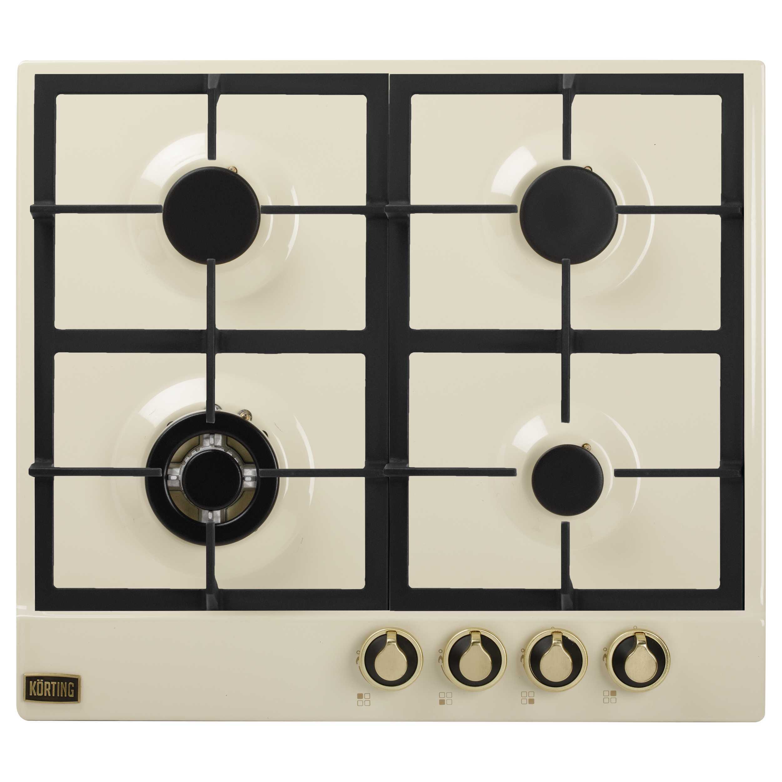Изображение товара Газовая варочная панель Korting HG 661 CTGB 58 см 4 конфорки ретро бежевый