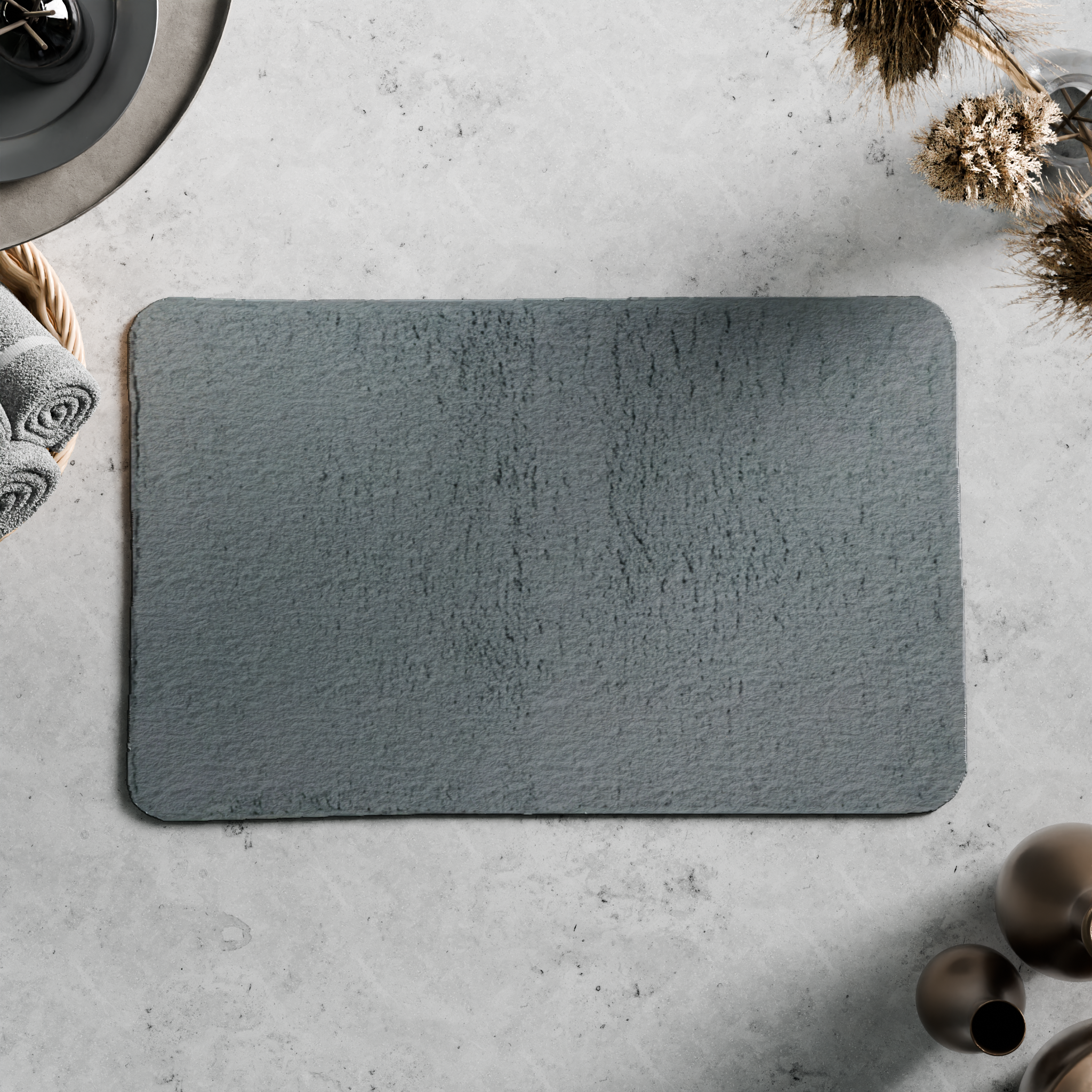 Изображение товара Коврик для ванной Swensa Ping 50x80 см серый противоскользящий быстрый уход