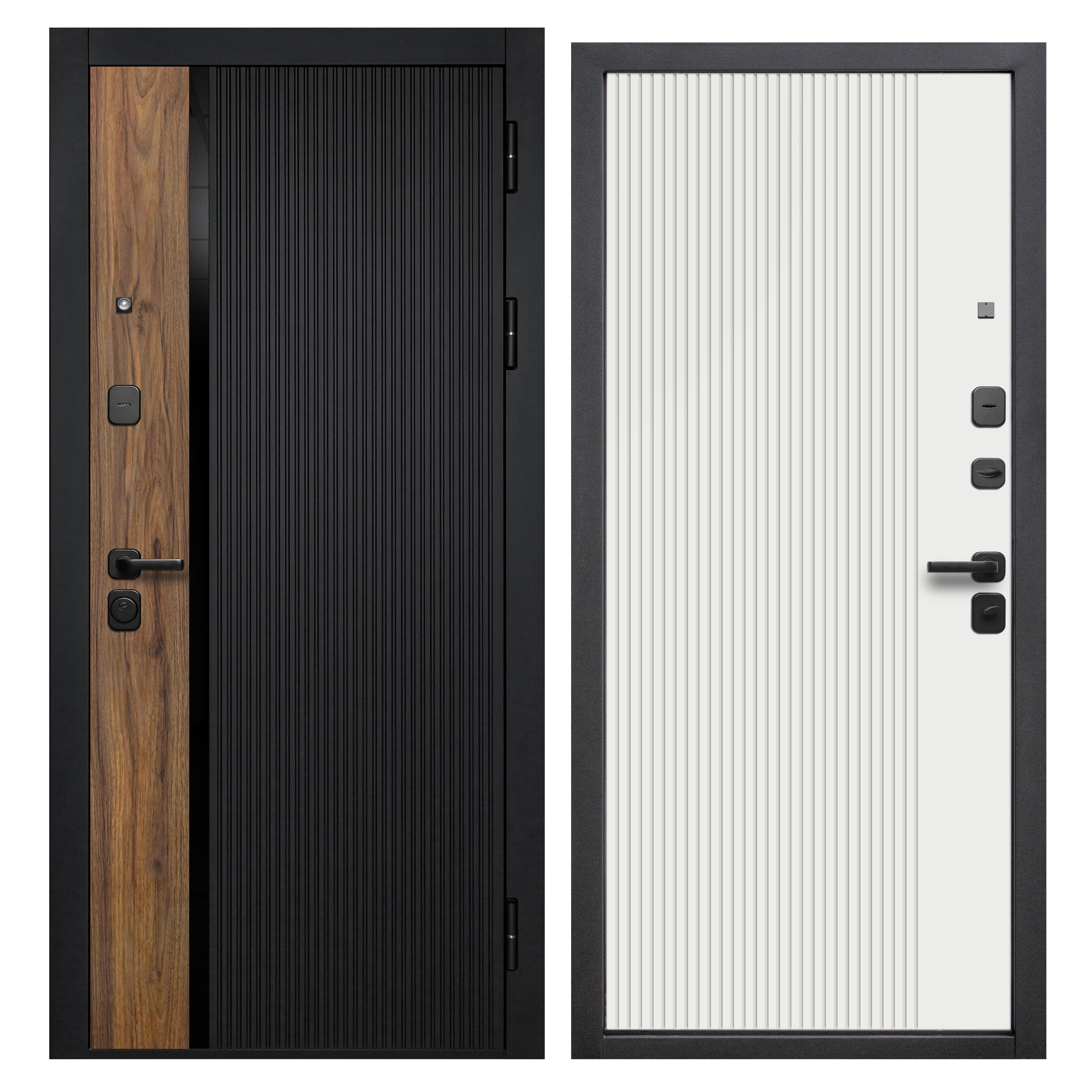 Изображение товара Входная дверь Foreman Ф-6 правый 205x96см цвет черный/белый