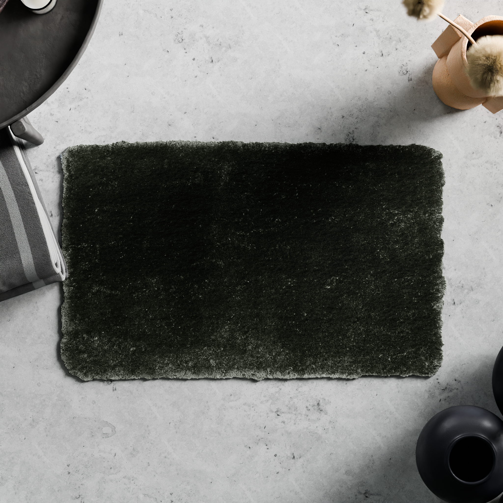 Изображение товара Коврик для ванной Lemer Simaxis Taiga 50x80 см зеленый противоскользящий