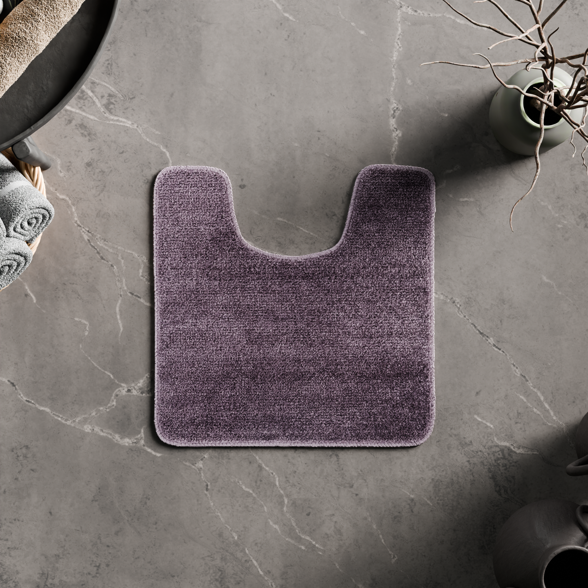 Изображение товара Коврик для туалета Swensa Presto 50x50 см тёмно-фиолетовый