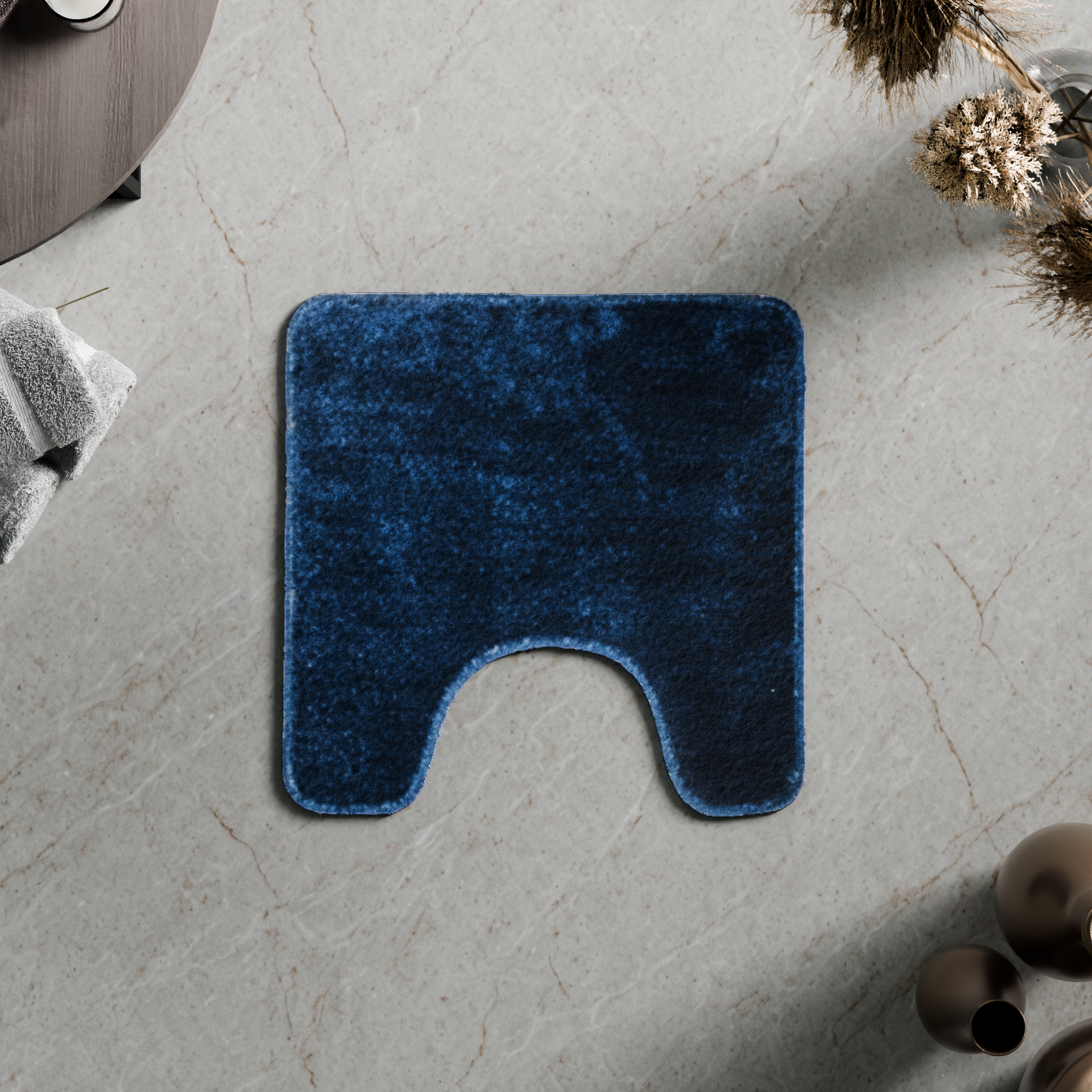 Изображение товара Коврик для туалета Swensa Presto 45x45 см темно-синий антискользящий