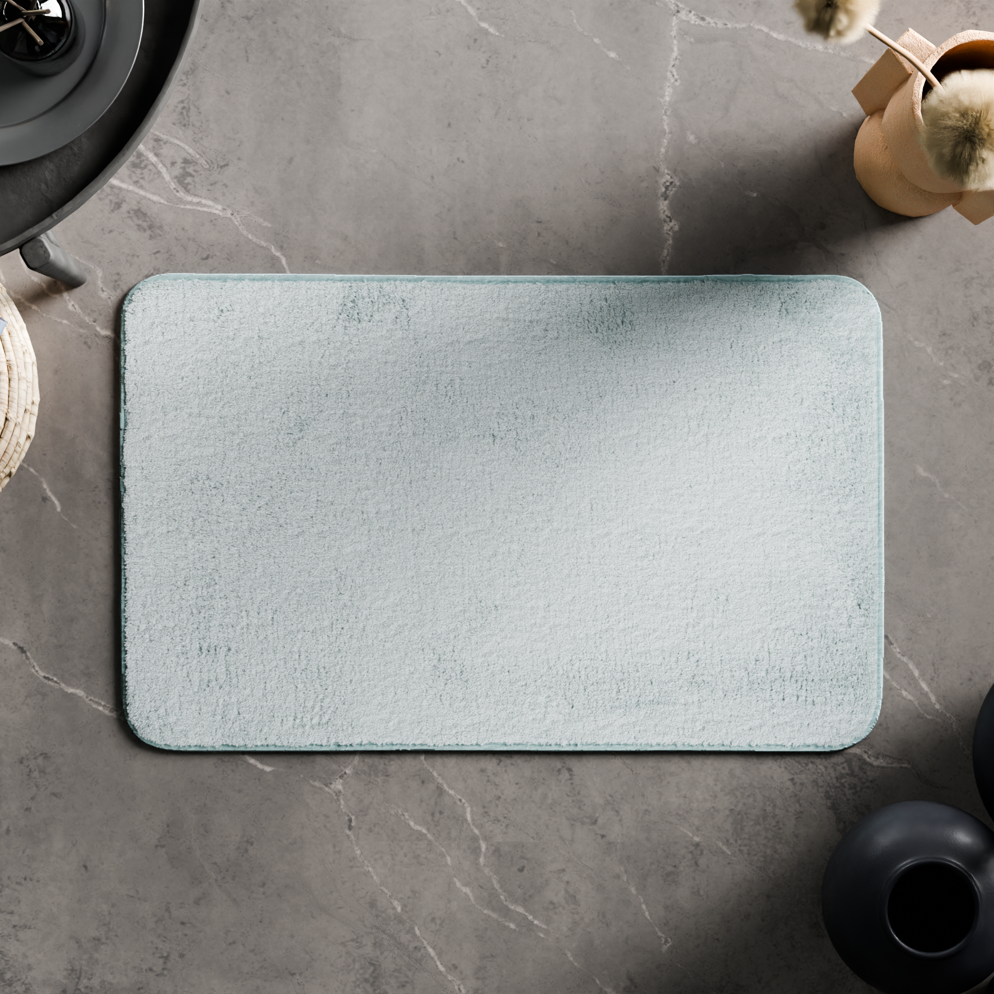 Изображение товара Коврик для ванной Swensa Ping 50x80 см мятный противоскользящее покрытие