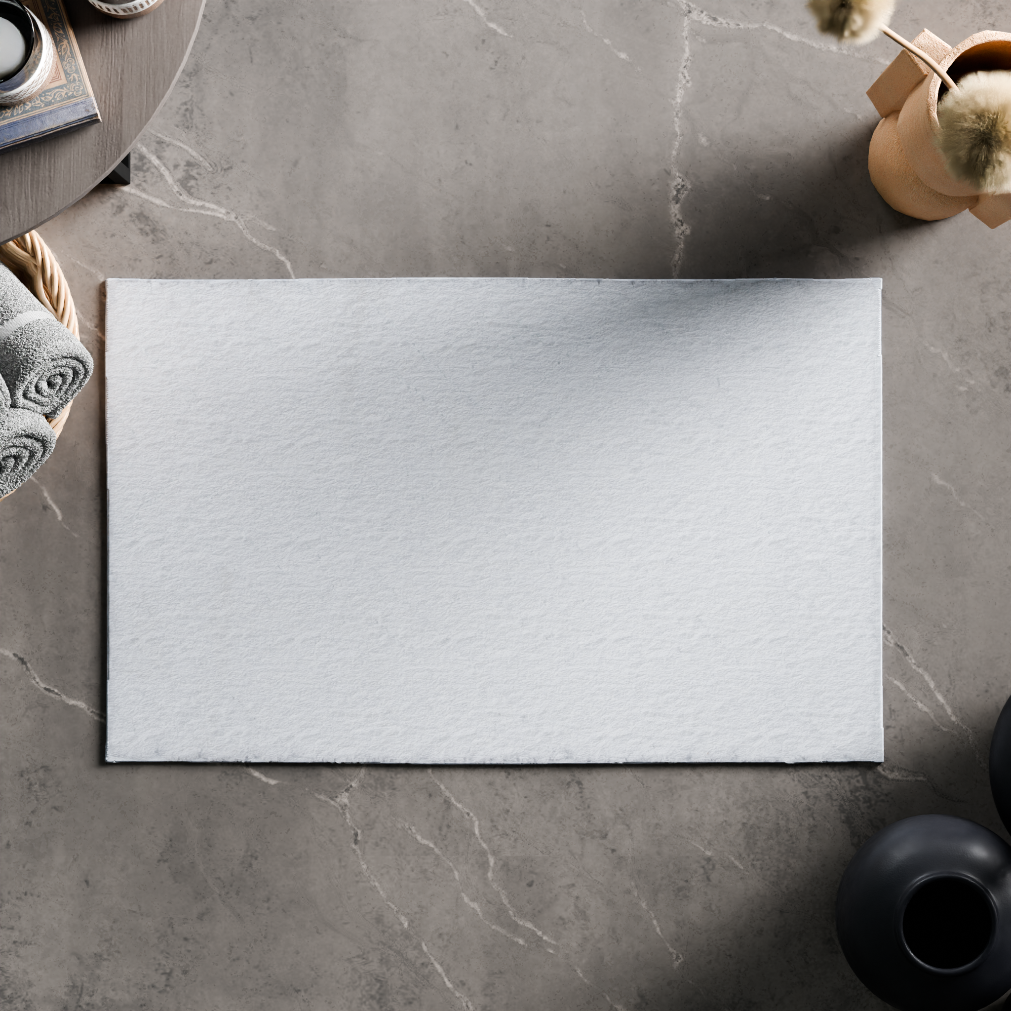 Изображение товара Коврик для ванной Vidage Калгари 50x80 см белый микрофибра