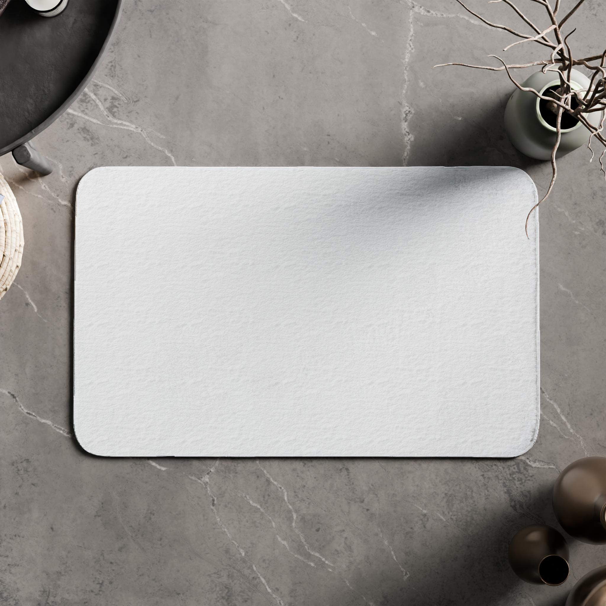 Изображение товара Коврик для ванной Swensa Ping 50x80 см цвет белый