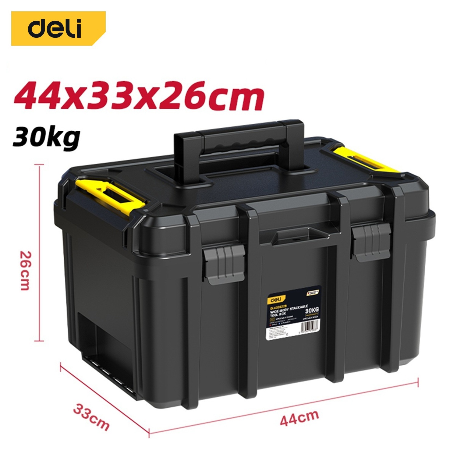Изображение товара Ящик для инструментов модульный Deli 330x440x260 мм, пластик Изображение товара Ящик для инструментов модульный Deli 330x440x260 мм, пластик