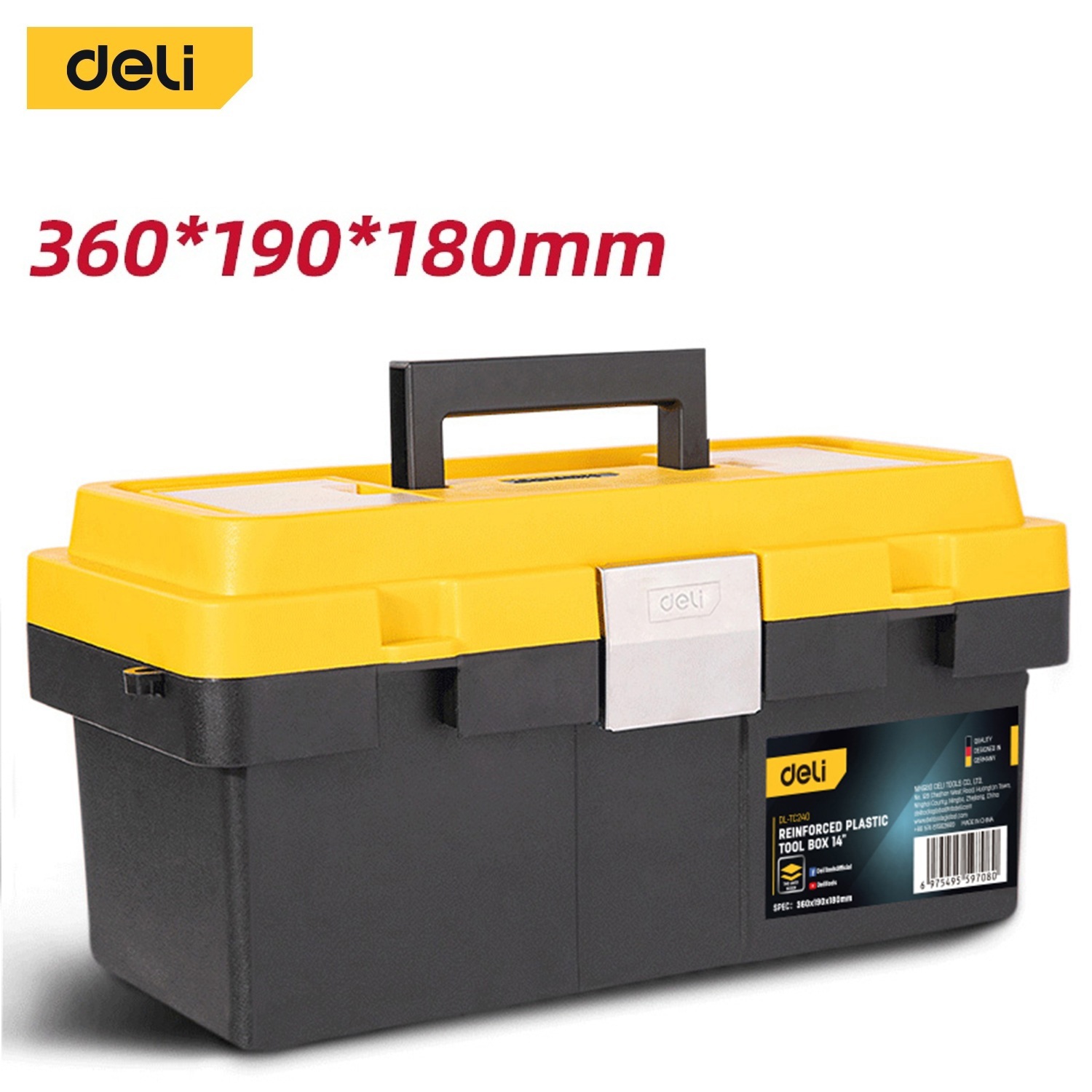 Изображение товара Ящик для инструментов Deli 180x360x190 мм, пластик