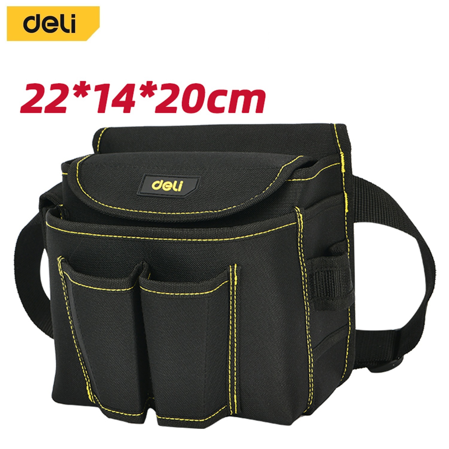 Изображение товара Сумка-пояс для инструментов Deli 140x200x220 мм, ткань