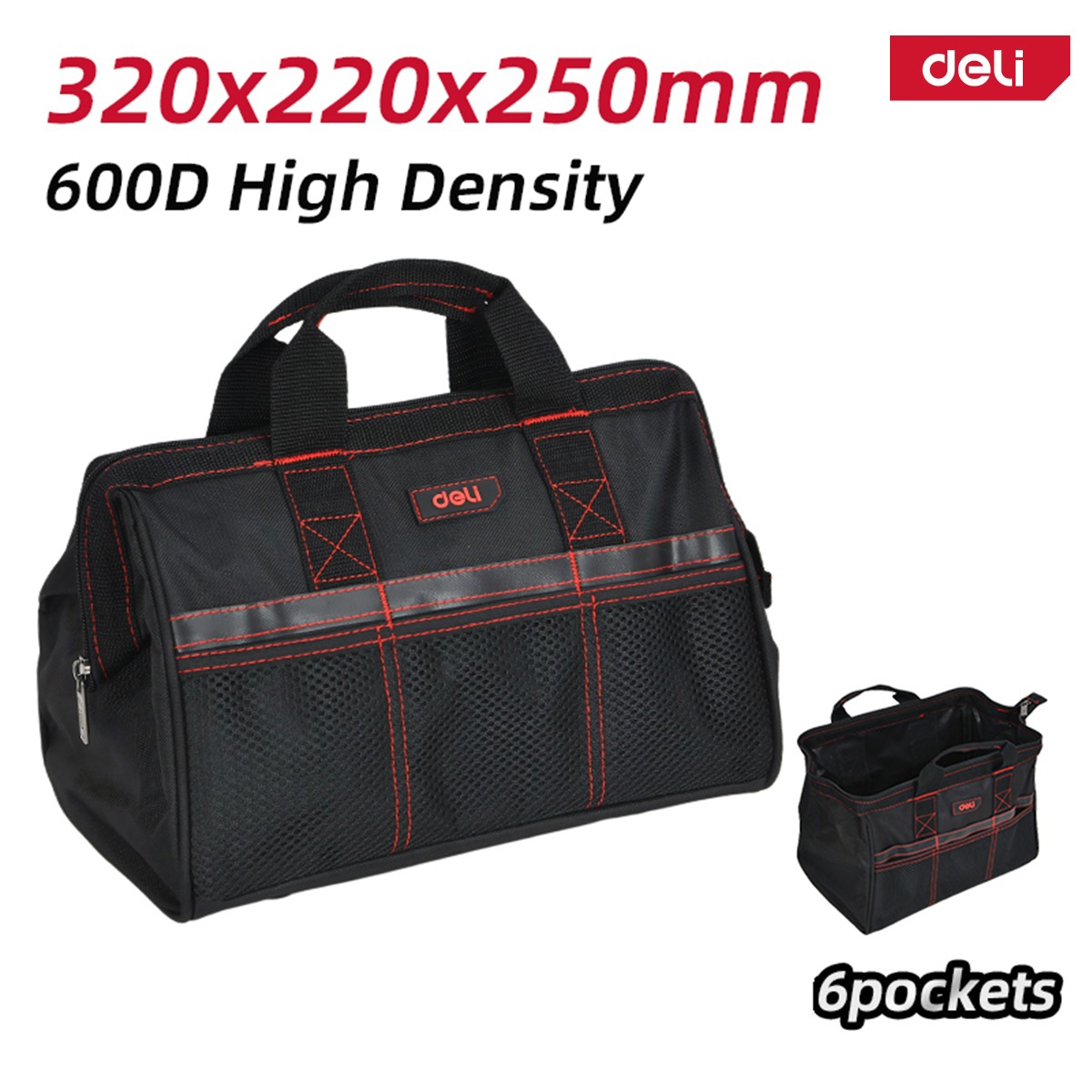 Изображение товара Сумка для инструментов Deli 220x250x320 мм, ткань