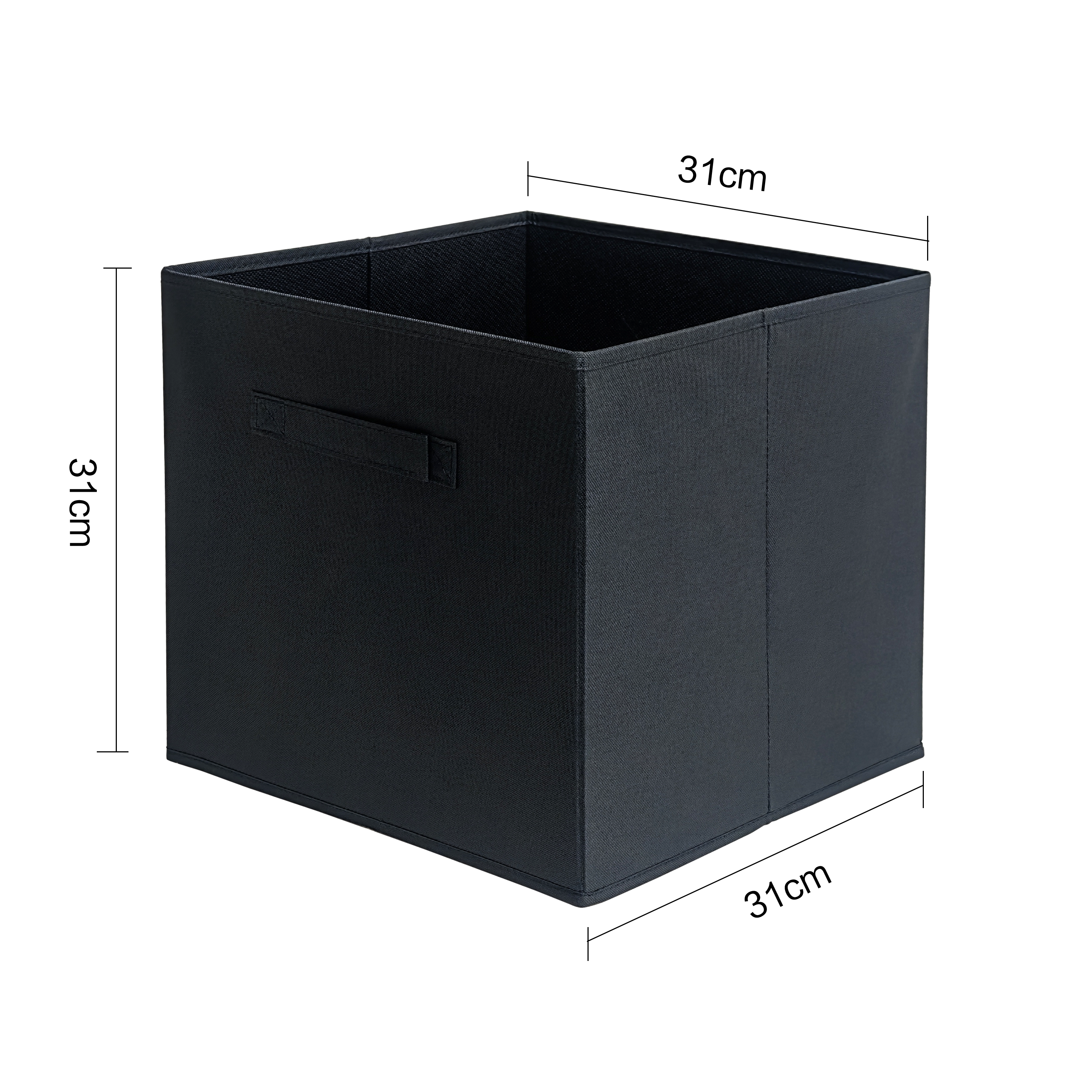 Изображение товара Короб-органайзер KONSENSA 31x31x31 см из полиэстера черный складной и устойчивый