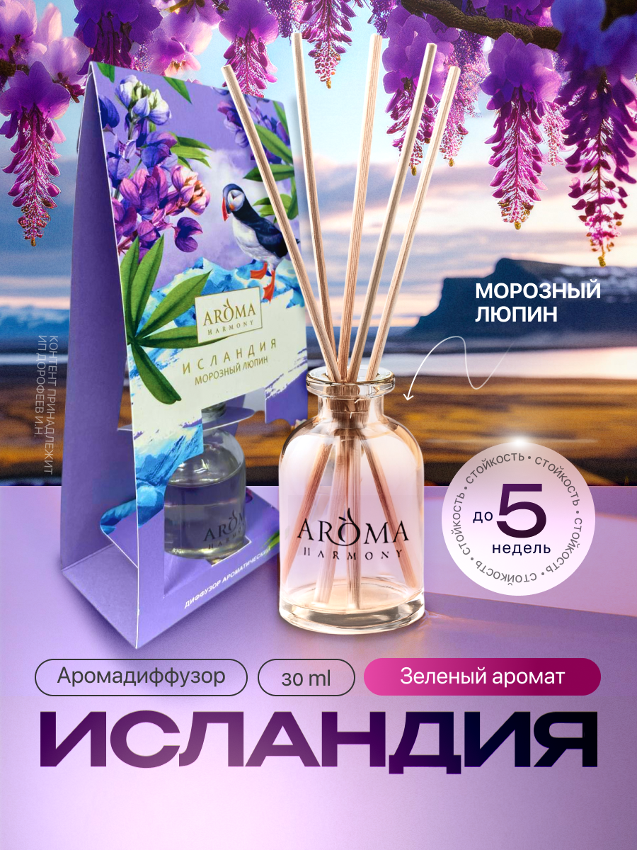 Изображение товара Ароматический диффузор Aroma Harmony Исландия 30 мл для ароматизации помещения