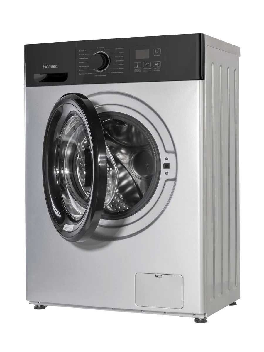 Изображение товара Профессиональная отдельно стоящая стиральная машина Pioneer WM-120700W_SL 7 кг серебро