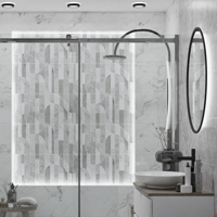 Изображение товара Настенная плитка Azori Misteria Geometria 31.5x63 см 1.79 м² матовая цвет серый