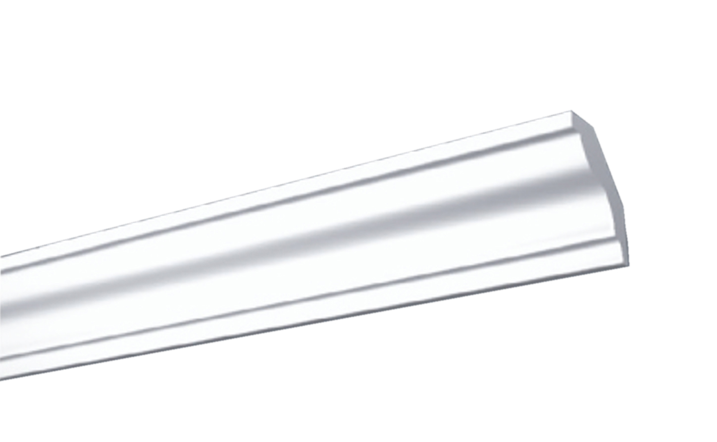 Изображение товара Плинтус потолочный полистирол NMC LX-60 белый 2000x40x45 мм для потолков