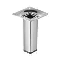 Изображение товара Ножка для мебели квадратная 25x25 мм высота 100 мм xром