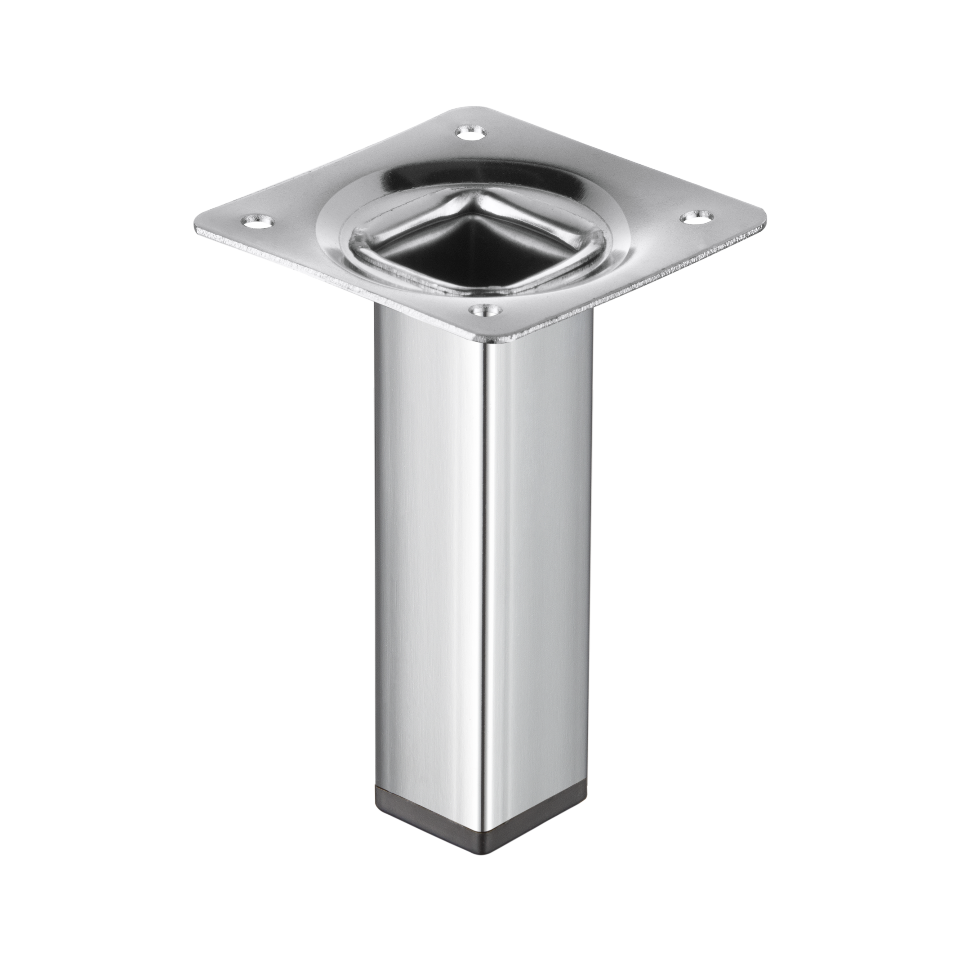 Ножка для мебели квадратная 25x25 мм высота 100 мм xром