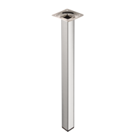 Изображение товара Ножка для мебели квадратная 25x25 мм высота 400 мм никель