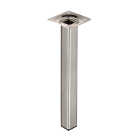 Изображение товара Ножка для мебели квадратная 25x25 мм высота 250 мм никель